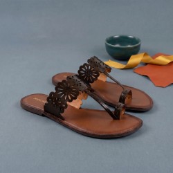 Mochi Women Tan Ethnic Slip Ons
