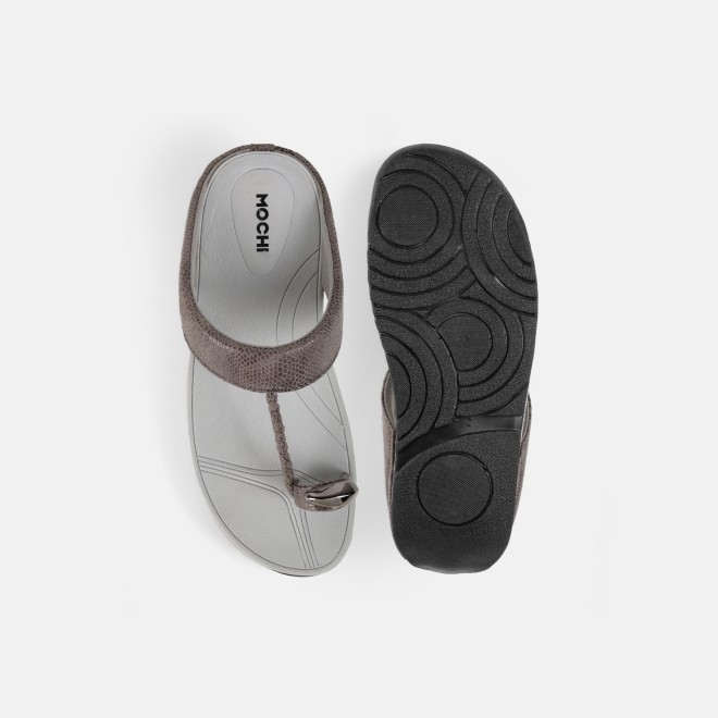 Mochi Women Grey Casual Slip Ons (SKU: 32-1567-14-36)