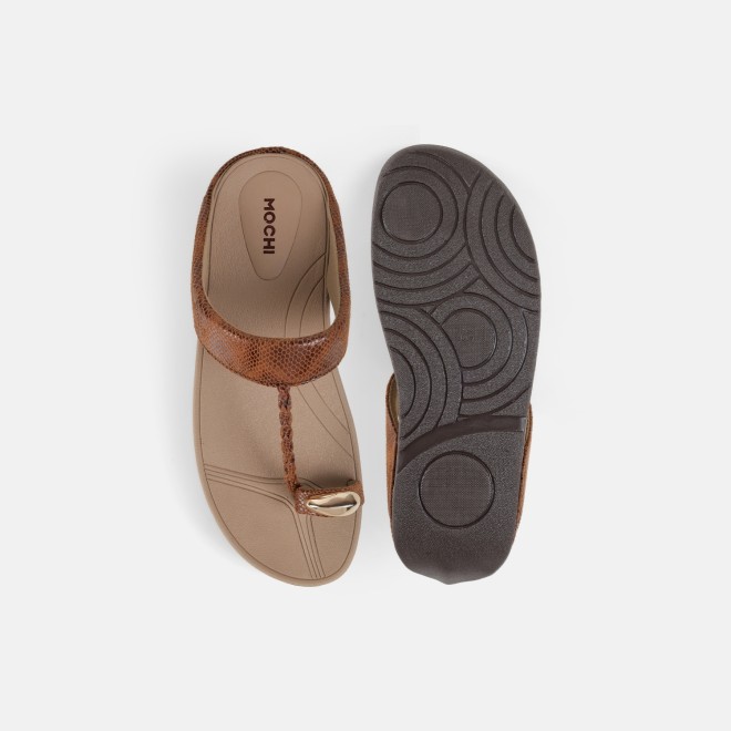 Mochi Women Tan Casual Slip Ons (SKU: 32-1567-23-36)
