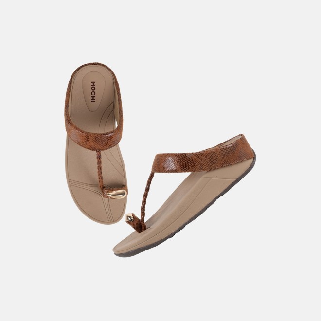 Mochi Women Tan Casual Slip Ons (SKU: 32-1567-23-36)