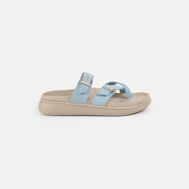 Mochi Women Light-blue Casual Slippers (SKU: 32-1572-32-37)