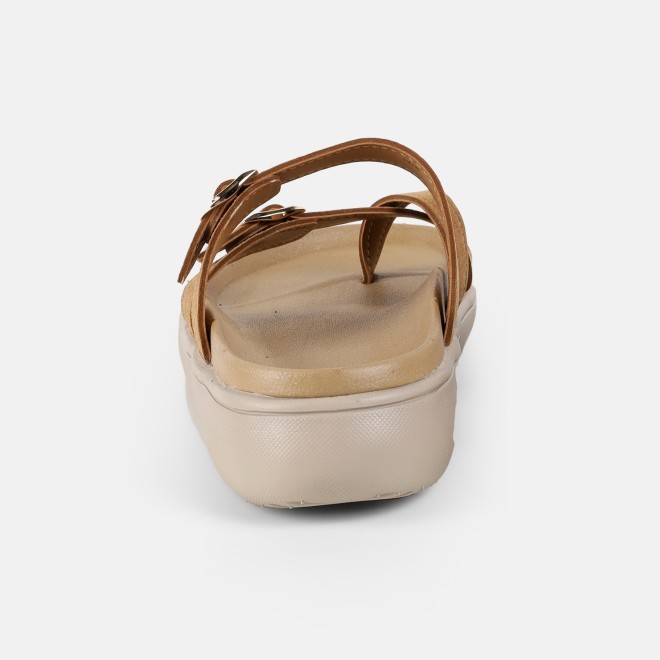 Mochi Women Tan Casual Slippers (SKU: 32-1572-23-36)