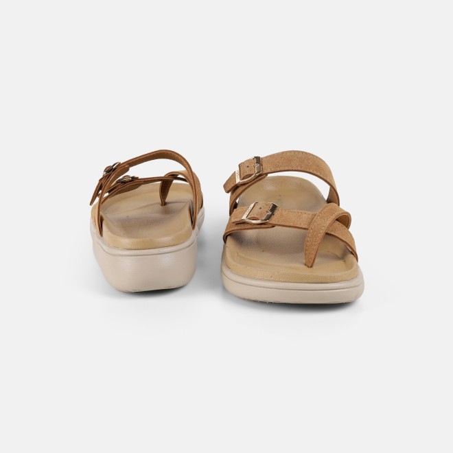 Mochi Women Tan Casual Slippers (SKU: 32-1572-23-36)