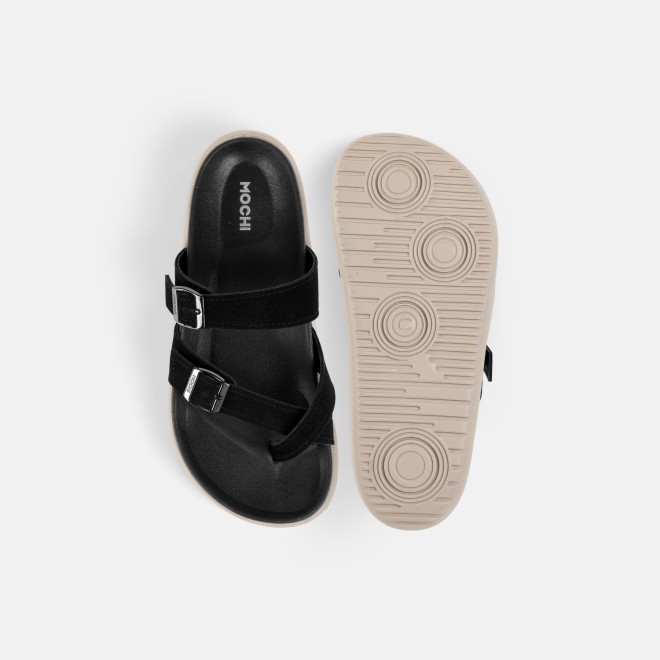 Mochi Women Black Casual Slippers (SKU: 32-1572-11-36)
