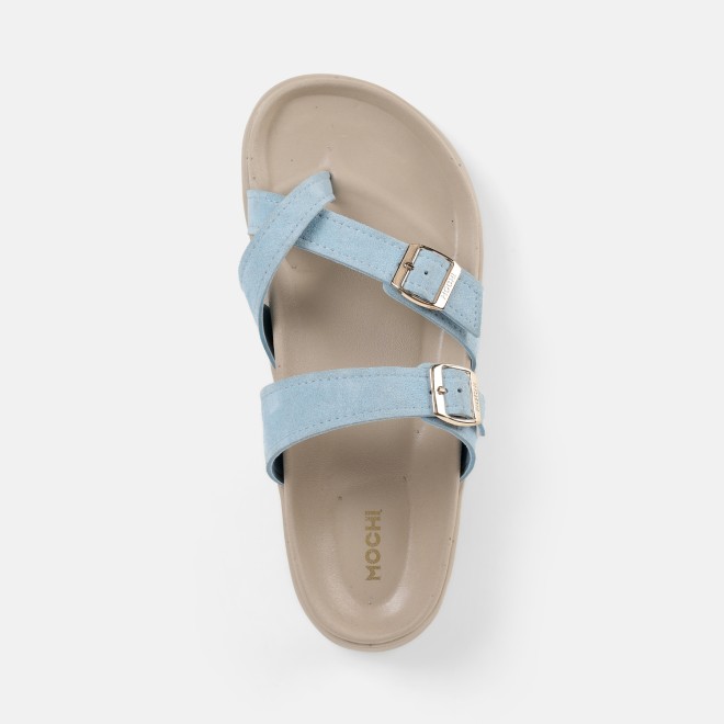 Mochi Women Light-blue Casual Slippers (SKU: 32-1572-32-37)