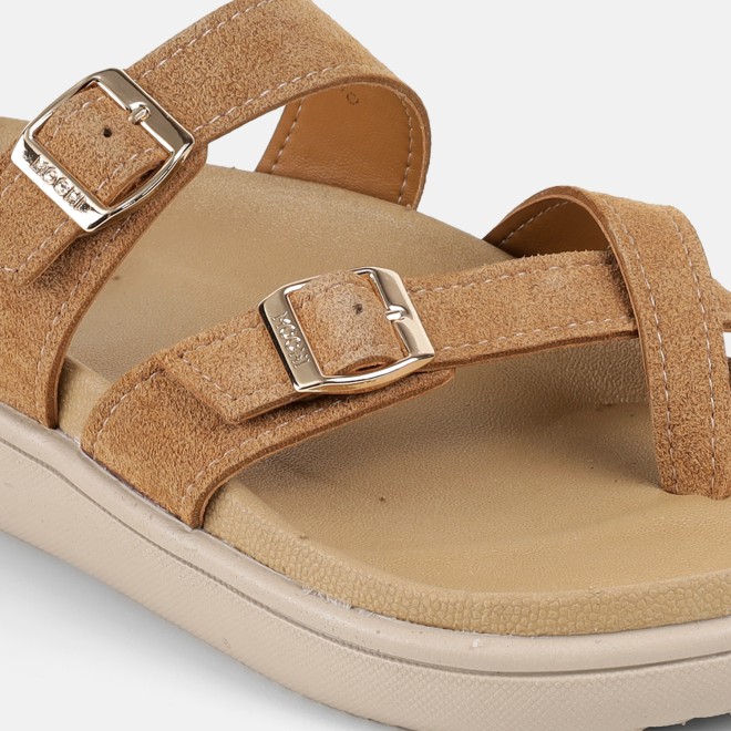 Mochi Women Tan Casual Slippers (SKU: 32-1572-23-36)