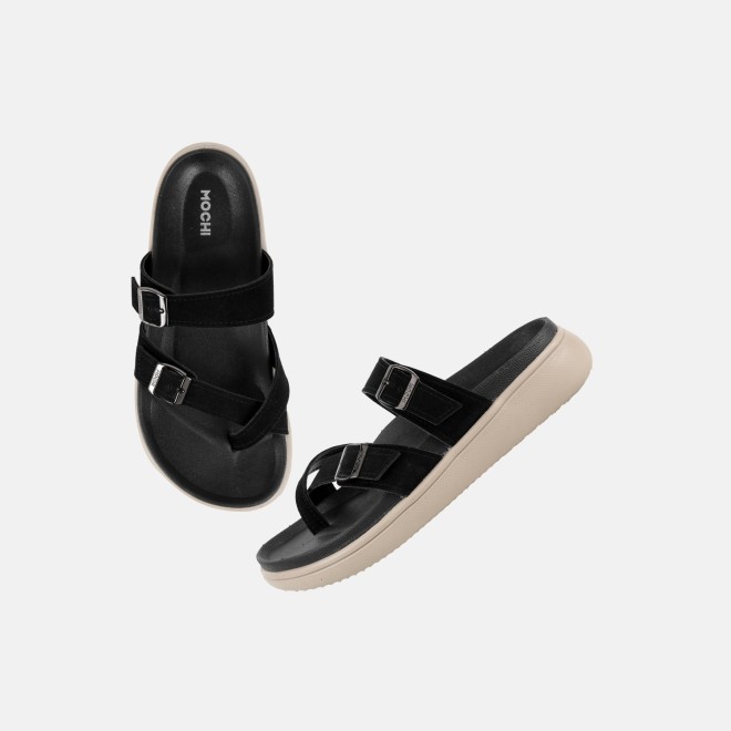 Mochi Women Black Casual Slippers (SKU: 32-1572-11-36)