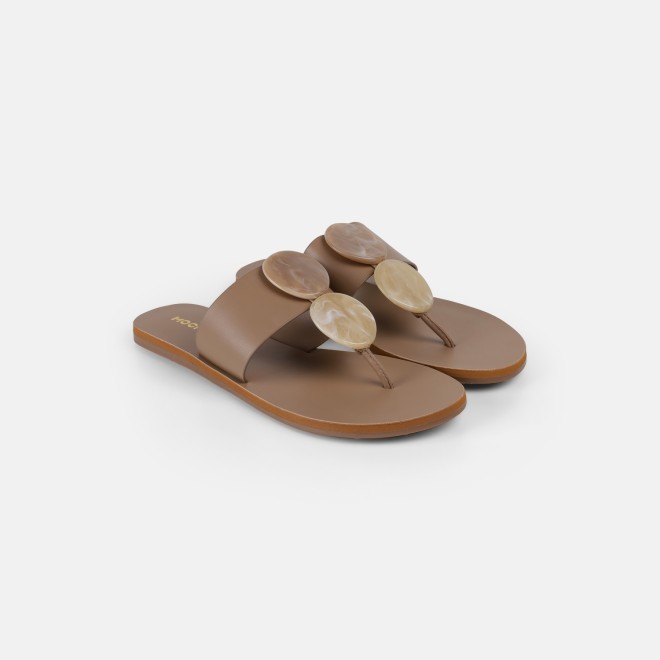 Mochi Women Beige Casual Slippers (SKU: 32-1576-20-36)
