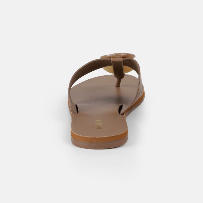 Mochi Women Beige Casual Slippers (SKU: 32-1576-20-36)