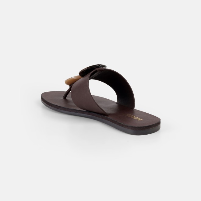 Mochi Women Brown Casual Slippers (SKU: 32-1576-12-36)