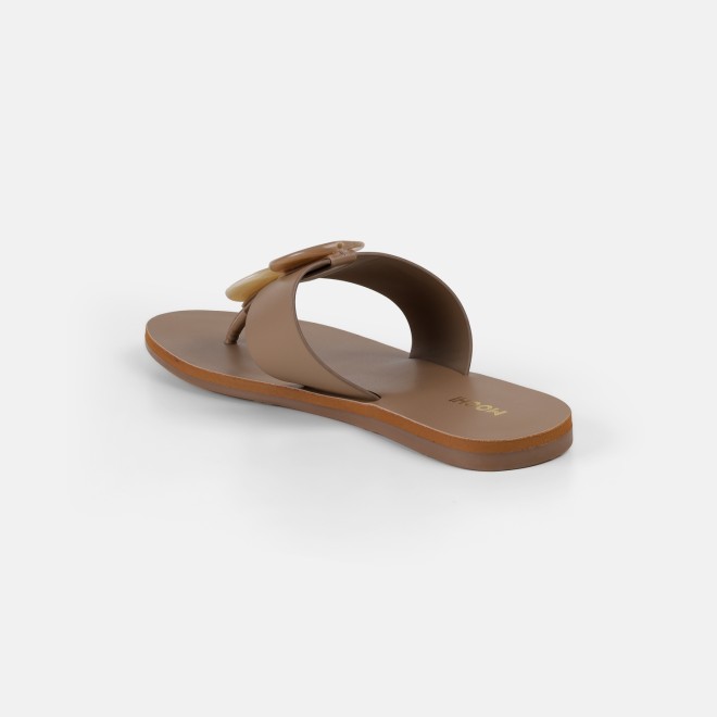 Mochi Women Beige Casual Slippers (SKU: 32-1576-20-36)