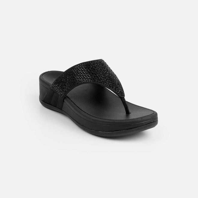 Mochi Women Black Casual Slippers (SKU: 32-1583-11-36)