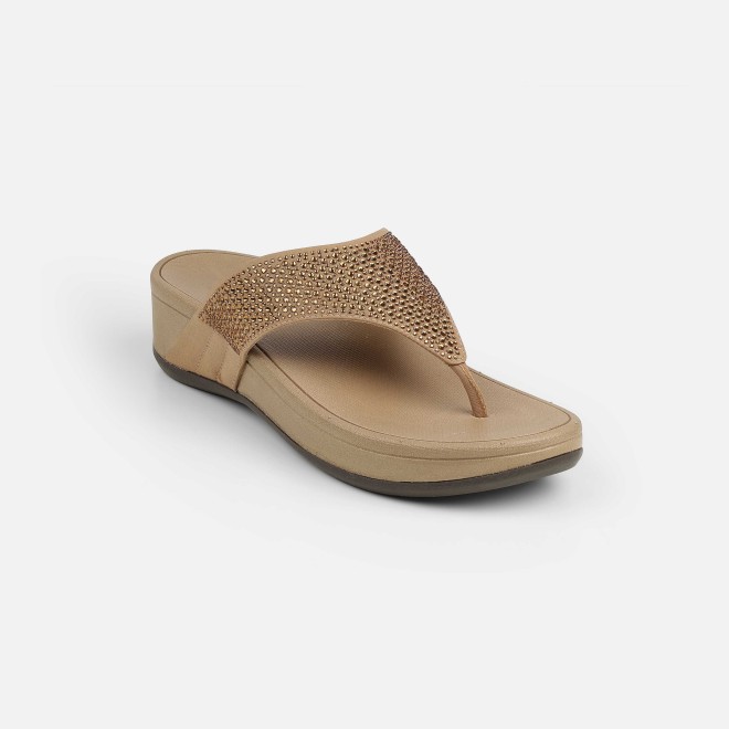 Mochi Women Antic-gold Casual Slippers (SKU: 32-1583-28-36)