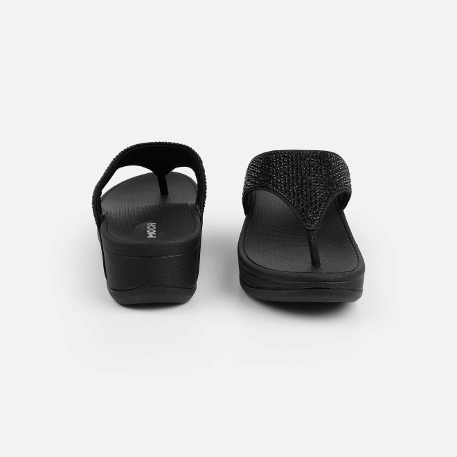 Mochi Women Black Casual Slippers (SKU: 32-1583-11-36)