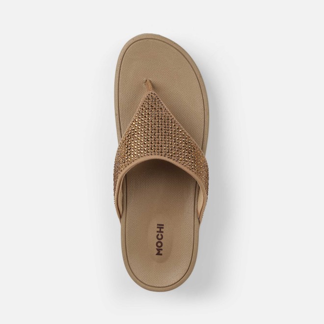 Mochi Women Antic-gold Casual Slippers (SKU: 32-1583-28-36)