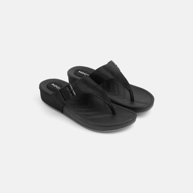 Mochi Women Black Casual Slippers (SKU: 32-1598-11-36)