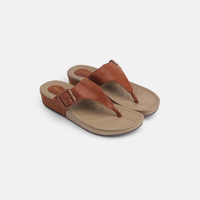 Mochi Women Tan Casual Slippers (SKU: 32-1598-23-36)