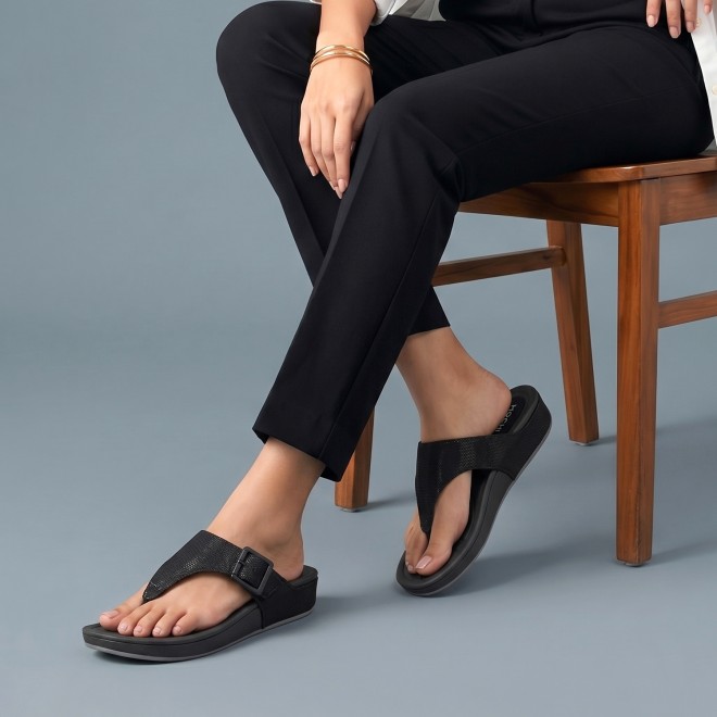 Mochi Women Black Casual Slippers (SKU: 32-1598-11-36)