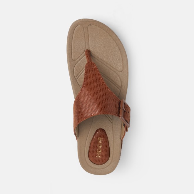 Mochi Women Tan Casual Slippers (SKU: 32-1598-23-36)