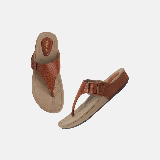 Mochi Women Tan Casual Slippers (SKU: 32-1598-23-36)