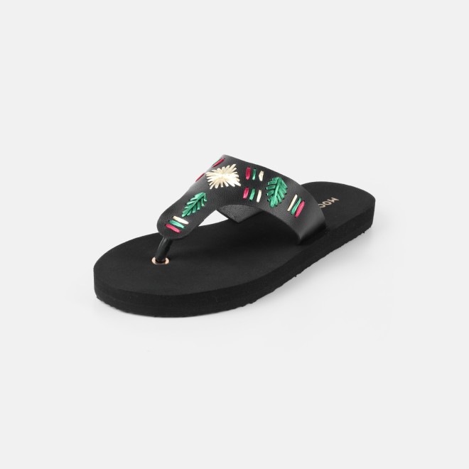 Mochi Women Black Casual Slippers (SKU: 32-1639-11-36)