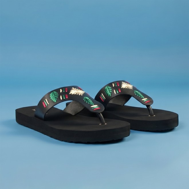 Mochi Women Black Casual Slippers (SKU: 32-1639-11-36)