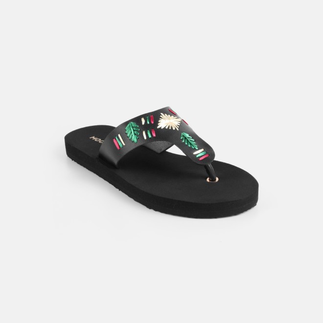 Mochi Women Black Casual Slippers (SKU: 32-1639-11-36)