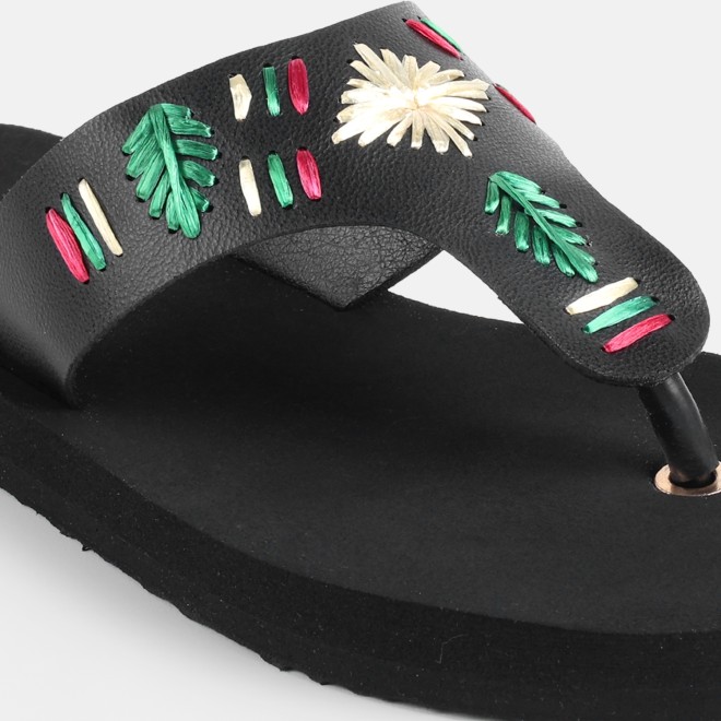 Mochi Women Black Casual Slippers (SKU: 32-1639-11-36)