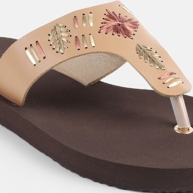 Mochi Women Beige Casual Slippers (SKU: 32-1639-20-36)