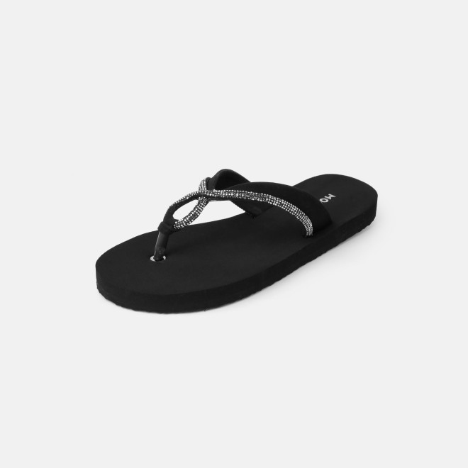 Mochi Women Black Casual Slippers (SKU: 32-1641-11-36)