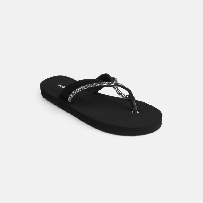 Mochi Women Black Casual Slippers (SKU: 32-1641-11-36)