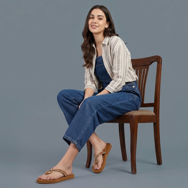 Mochi Women Antic-gold Casual Slippers (SKU: 32-1641-28-36)