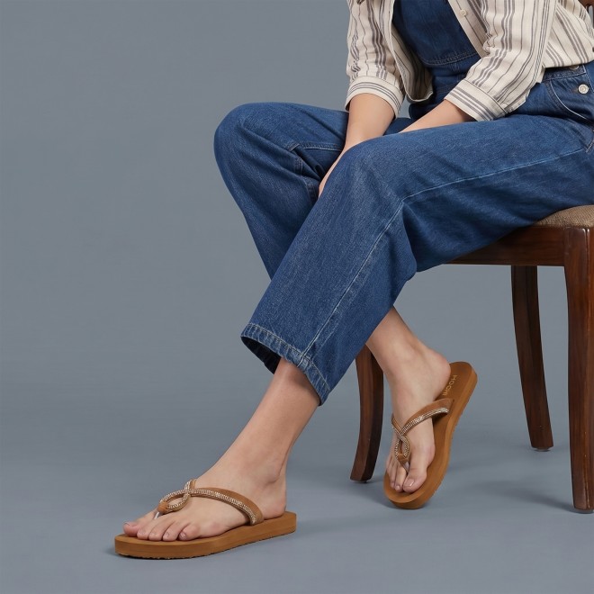 Mochi Women Antic-gold Casual Slippers (SKU: 32-1641-28-36)