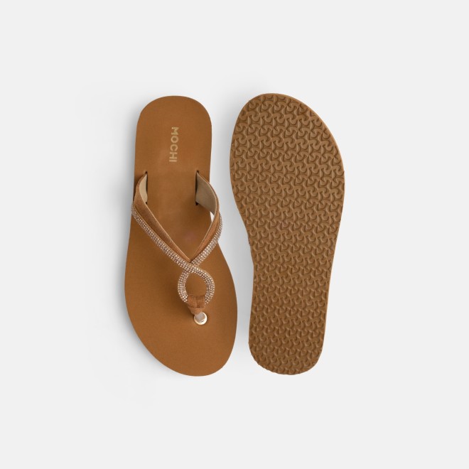 Mochi Women Antic-gold Casual Slippers (SKU: 32-1641-28-36)