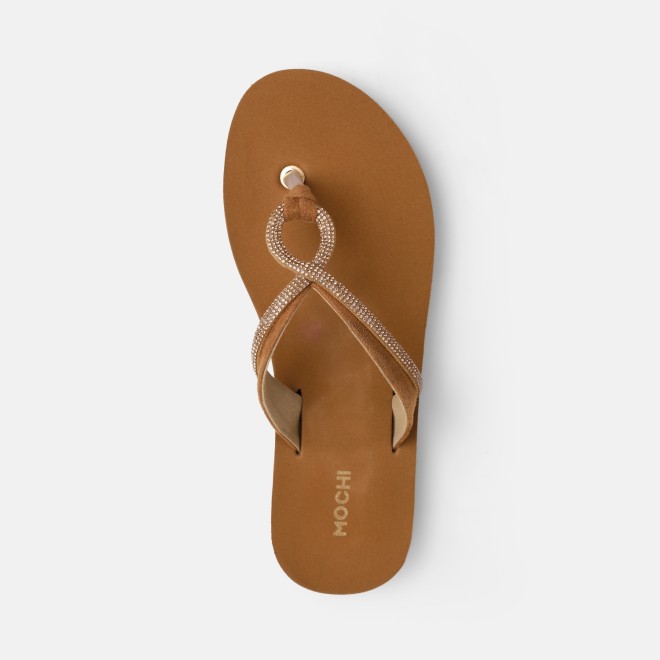 Mochi Women Antic-gold Casual Slippers (SKU: 32-1641-28-36)