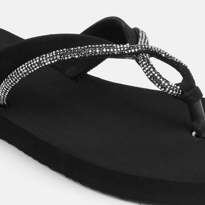 Mochi Women Black Casual Slippers (SKU: 32-1641-11-36)