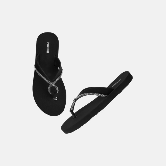 Mochi Women Black Casual Slippers (SKU: 32-1641-11-36)