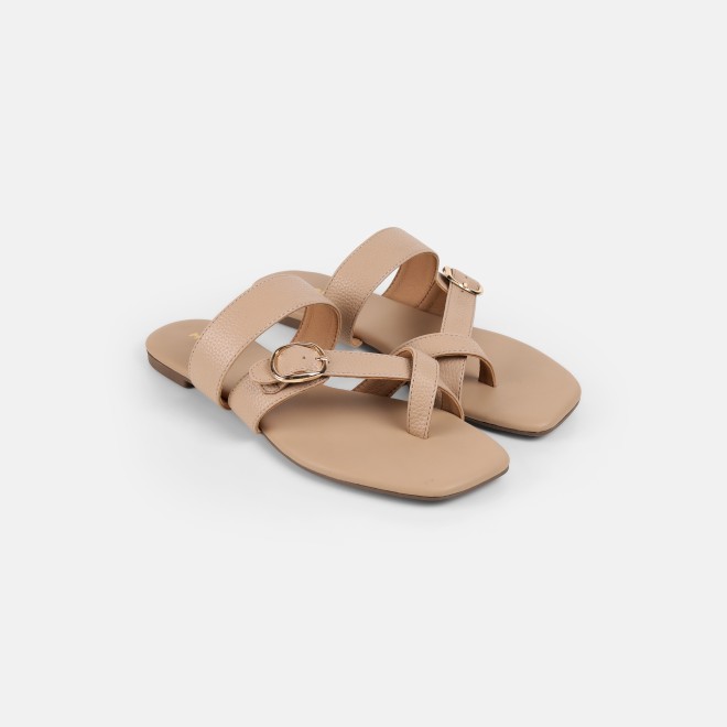 Mochi Women Beige Casual Slip Ons (SKU: 32-1658-20-36)