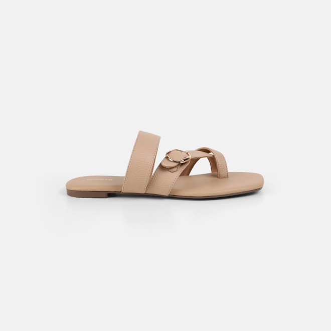 Mochi Women Beige Casual Slip Ons (SKU: 32-1658-20-36)