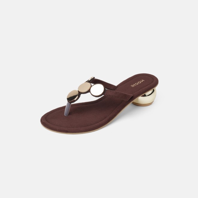Mochi Women Brown Casual Slip Ons (SKU: 32-1675-12-36)