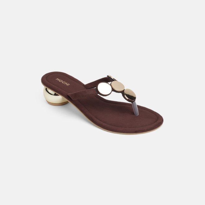 Mochi Women Brown Casual Slip Ons