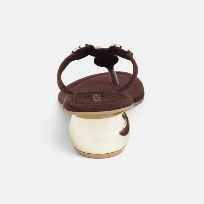 Mochi Women Brown Casual Slip Ons (SKU: 32-1675-12-36)