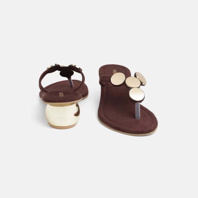 Mochi Women Brown Casual Slip Ons (SKU: 32-1675-12-36)