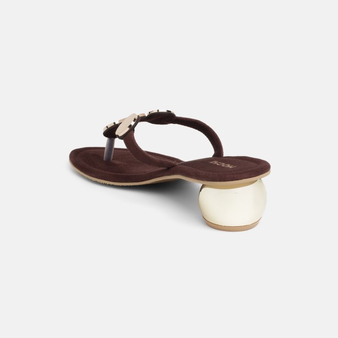 Mochi Women Brown Casual Slip Ons (SKU: 32-1675-12-36)