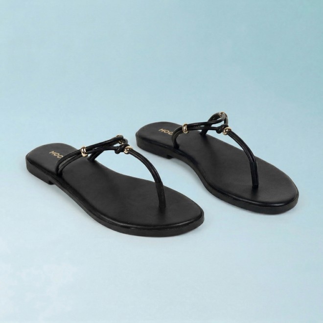 Mochi Women Black Casual Slippers