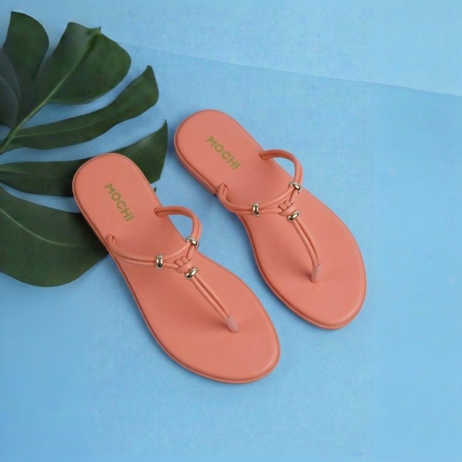 Mochi Women Pink Casual Slippers