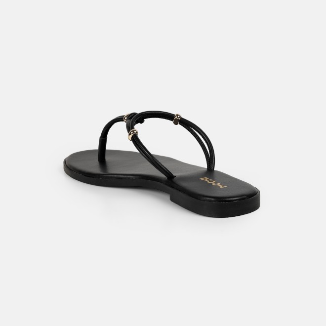 Mochi Women Black Casual Slippers (SKU: 32-1676-11-36)