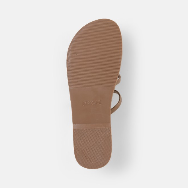 Mochi Women Beige Casual Slip Ons (SKU: 32-1680-20-36)
