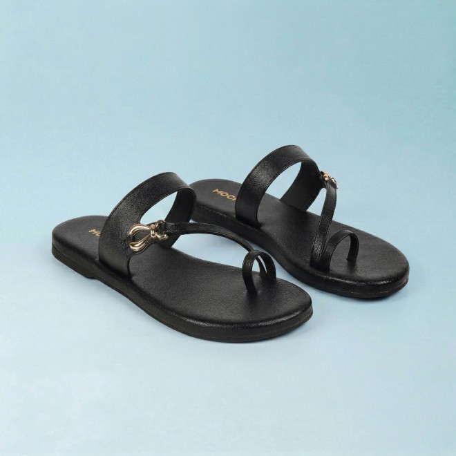 Mochi Women Black Casual Slip Ons