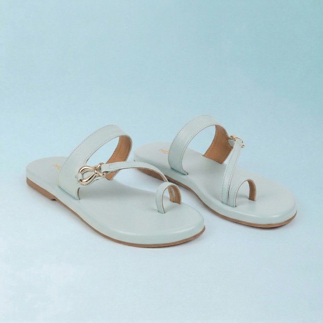 Mochi Women Blue Casual Slip Ons